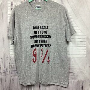 Harry Potter How Obsessed Am I? 9 3/4 Tee Shirt L